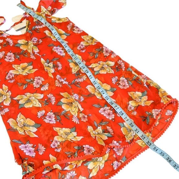 🍋 Miken • NWT!! Junior’s Floral Printed Cold-Shoulder Cover-Up Size Small - Picture 9 of 11